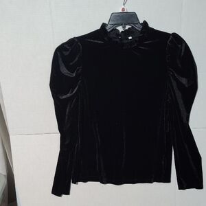 Elegant Black Velvet Top -G
